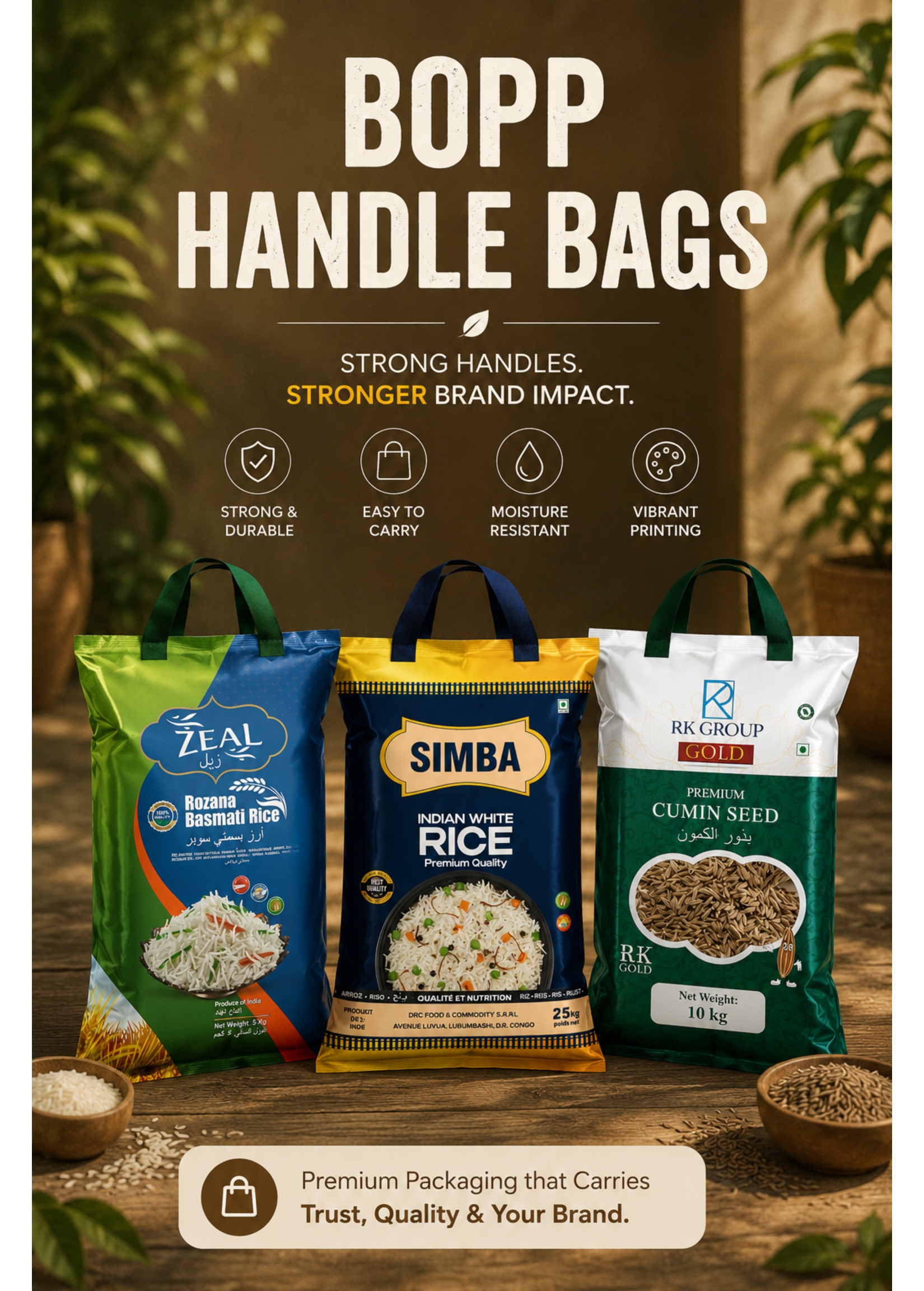 BOPP HANDLE BAGS